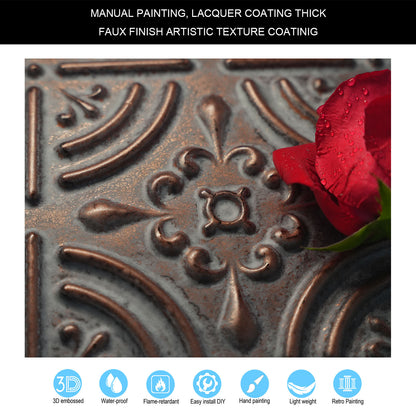 10tiles/lot Pressed Faux Tin Ceiling Tiles for Heritage Bars, Vintage Restaurants and Boutique Hotels PLB18