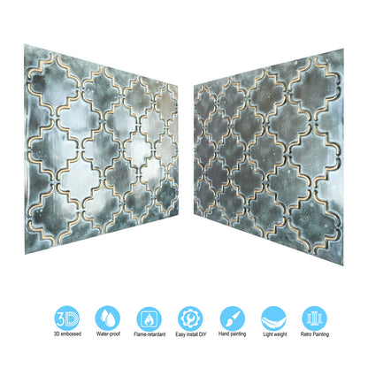10tiles/lot 3D Faux Metal Ceiling Tiles for Stylish Bars, Clubs and Trendy Restaurants PLB28