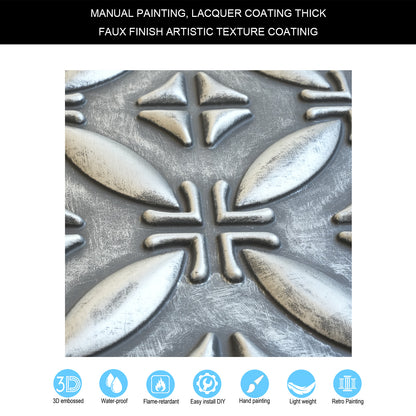 10tiles/lot Faux Tin Ceiling Panels for High-End Restaurants, Coffee Bars and Luxury Apartments PLB38