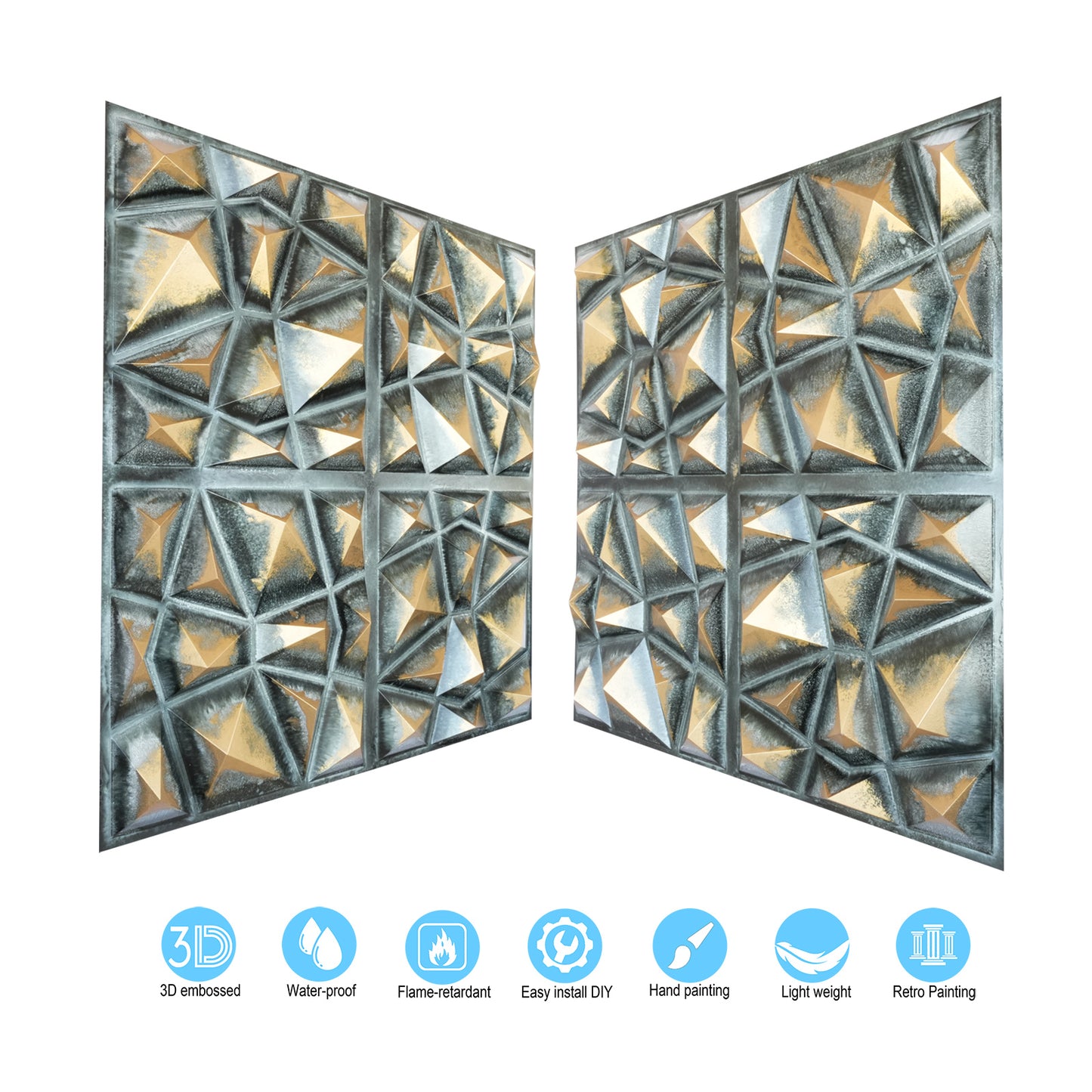 10tiles/lot Artistic Ceiling Tiles for Book Cafés, Literary Shops and Cultural Retail Spaces PLM101