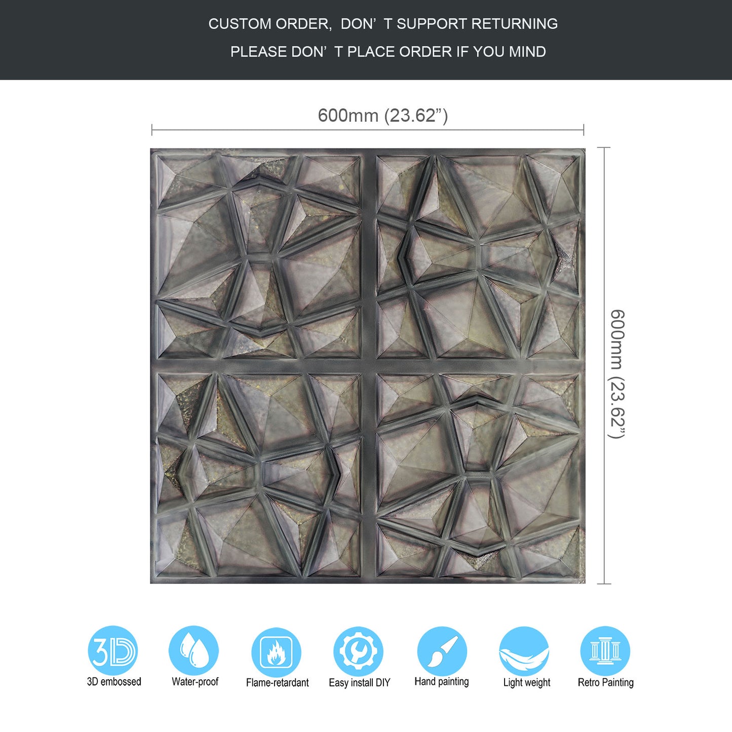 10tiles/lot Artistic Ceiling Tiles for Book Cafés, Literary Shops and Cultural Retail Spaces PLM101