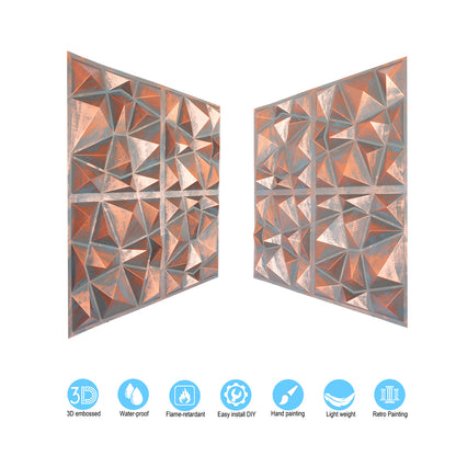 10tiles/lot Decorative PVC Panels for Kitchens, Offices, Living Rooms and Light-Luxury Spaces PLM101