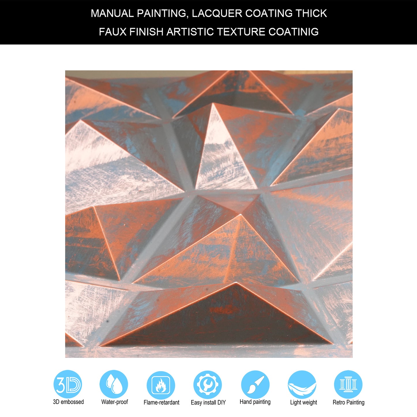 10tiles/lot Decorative PVC Panels for Kitchens, Offices, Living Rooms and Light-Luxury Spaces PLM101