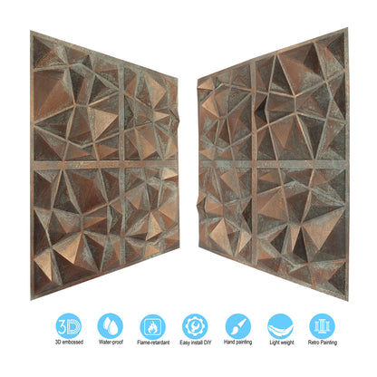 10tiles/lot Decorative PVC Panels for Kitchens, Offices, Living Rooms and Light-Luxury Spaces PLM101