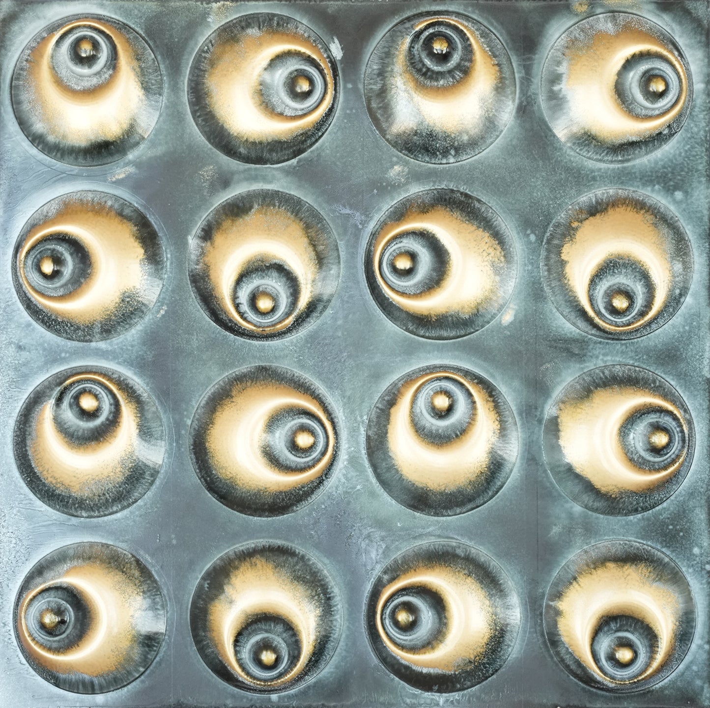 10tiles/lot DIY Faux Metal Ceiling Tile Panels for Café Bars, Studios and Artistic Interiors PLM102