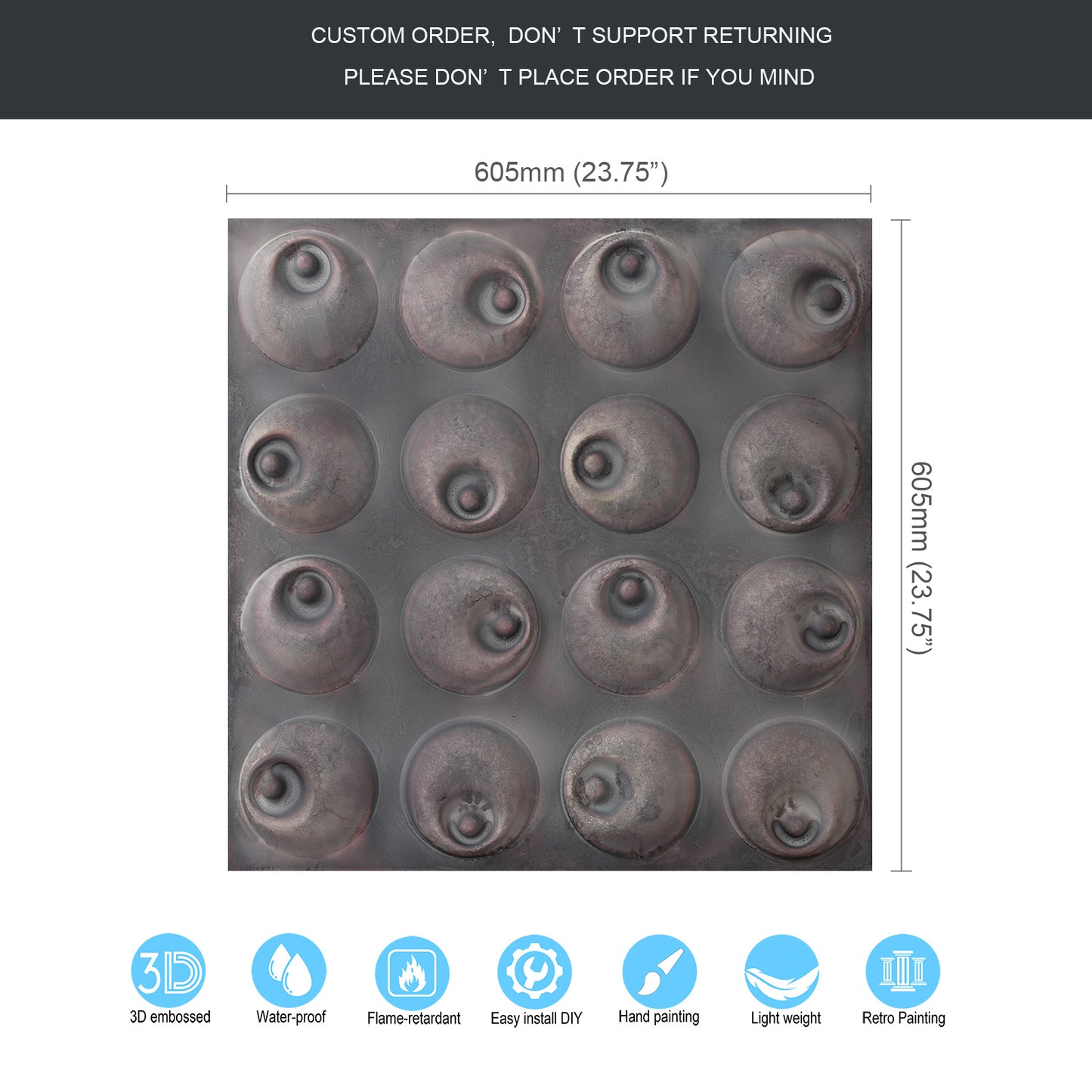 10tiles/lot Artistic Ceiling Tiles for Book Cafés, Literary Shops and Cultural Retail Spaces PLM102