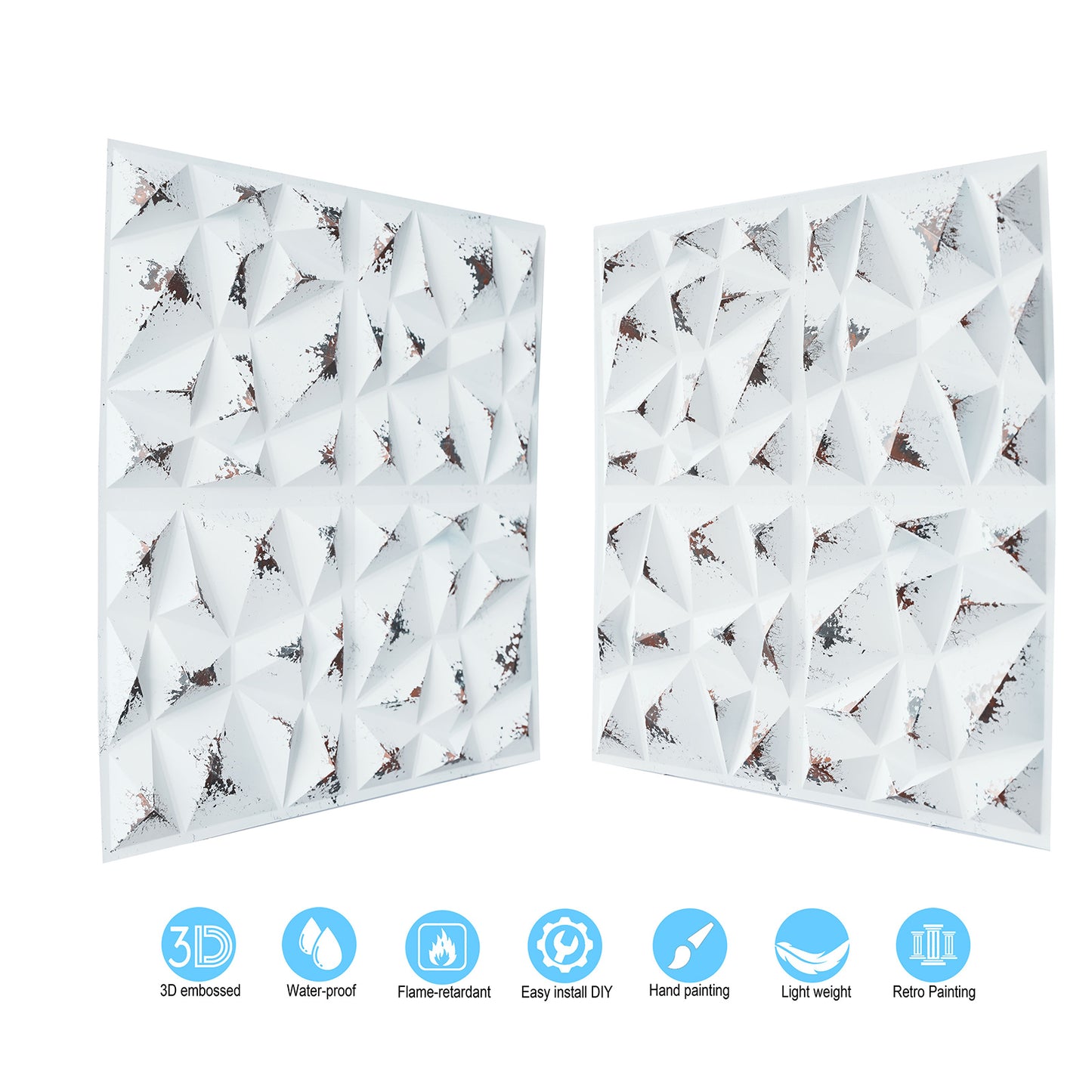 10tiles/lot Vintage Ceiling Tiles for Wine Cellars, Old-World Restaurants and Artistic Rooms PLM101