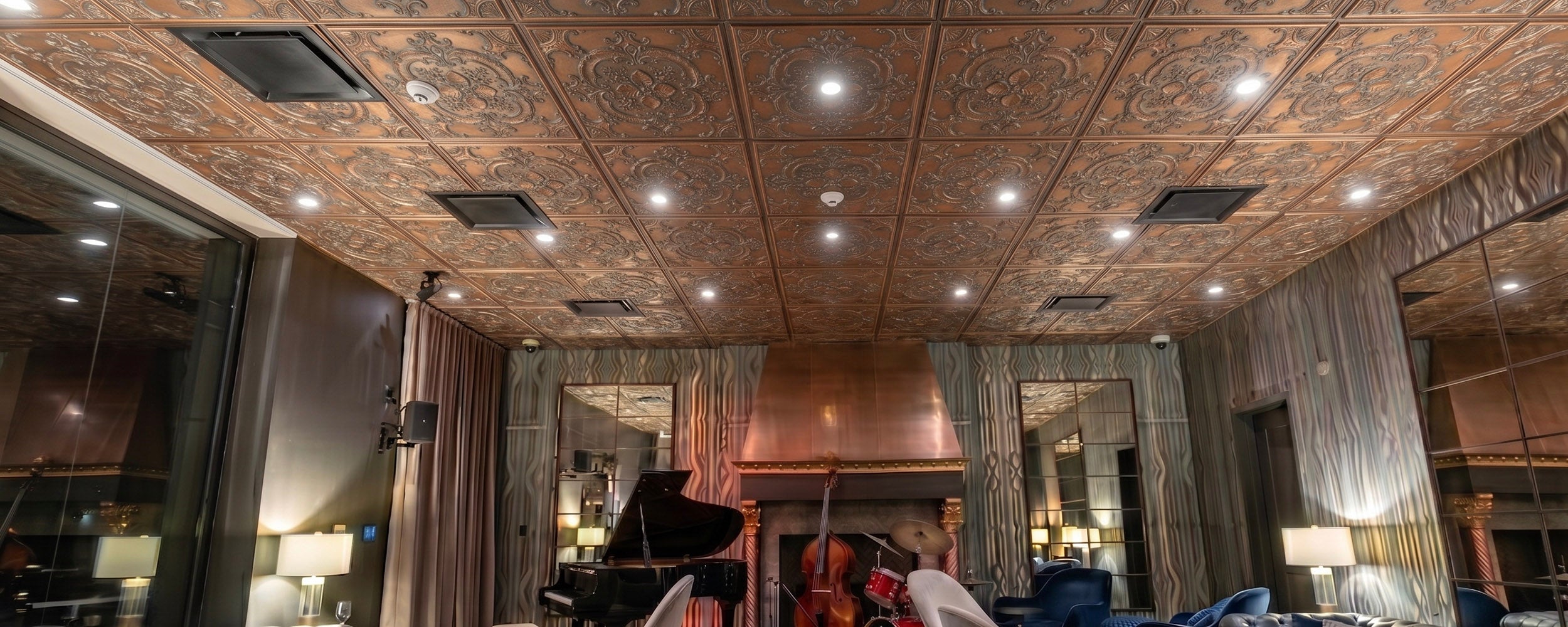 Paintsdecor faux tin ceiling interior banner 2
