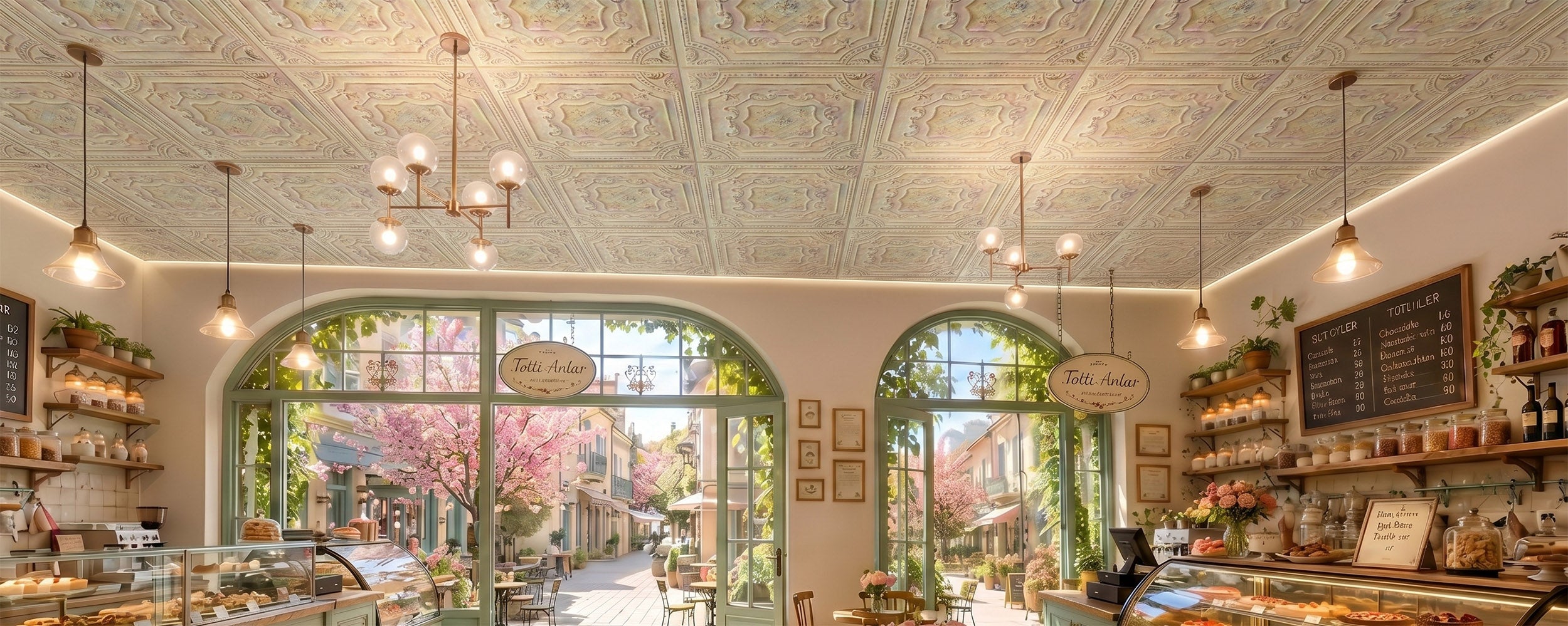 Paintsdecor faux tin ceiling interior banner 4