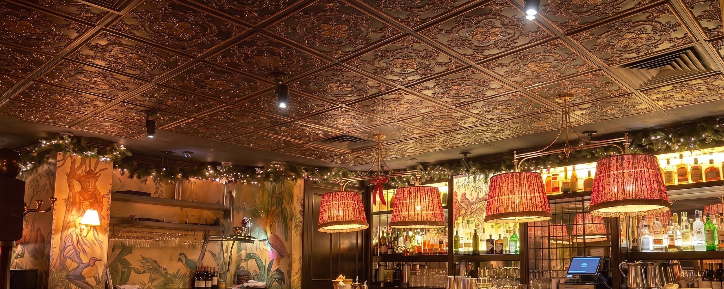 Paintsdecor faux tin ceiling interior banner 8