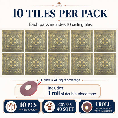 PAINTSDECOR PL01 Ancient gold 10-pack coverage