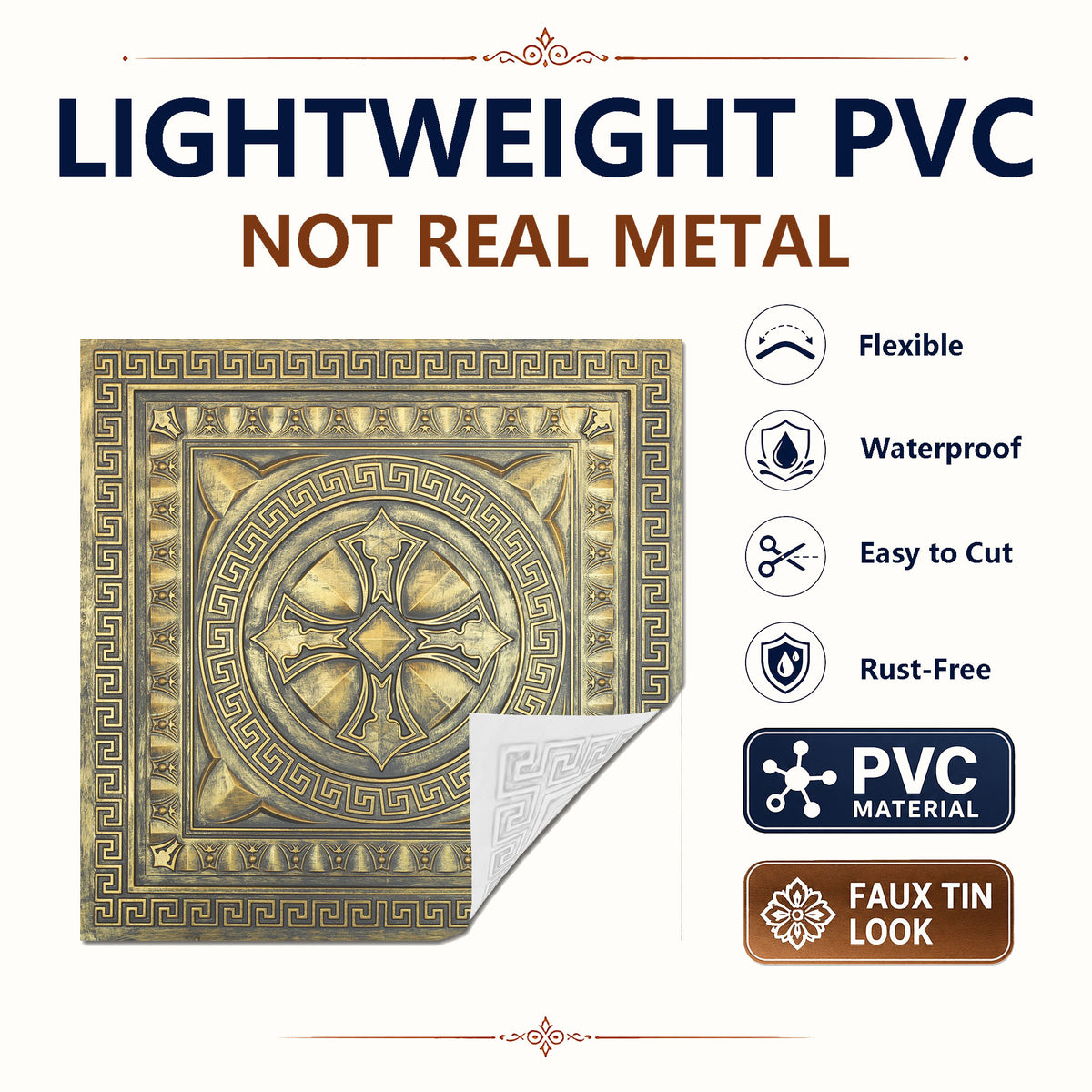 PAINTSDECOR PL01 Ancient gold PVC material