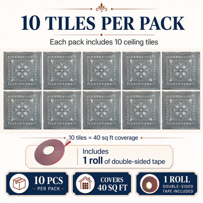 PAINTSDECOR PL01 Antique tin 10-pack coverage