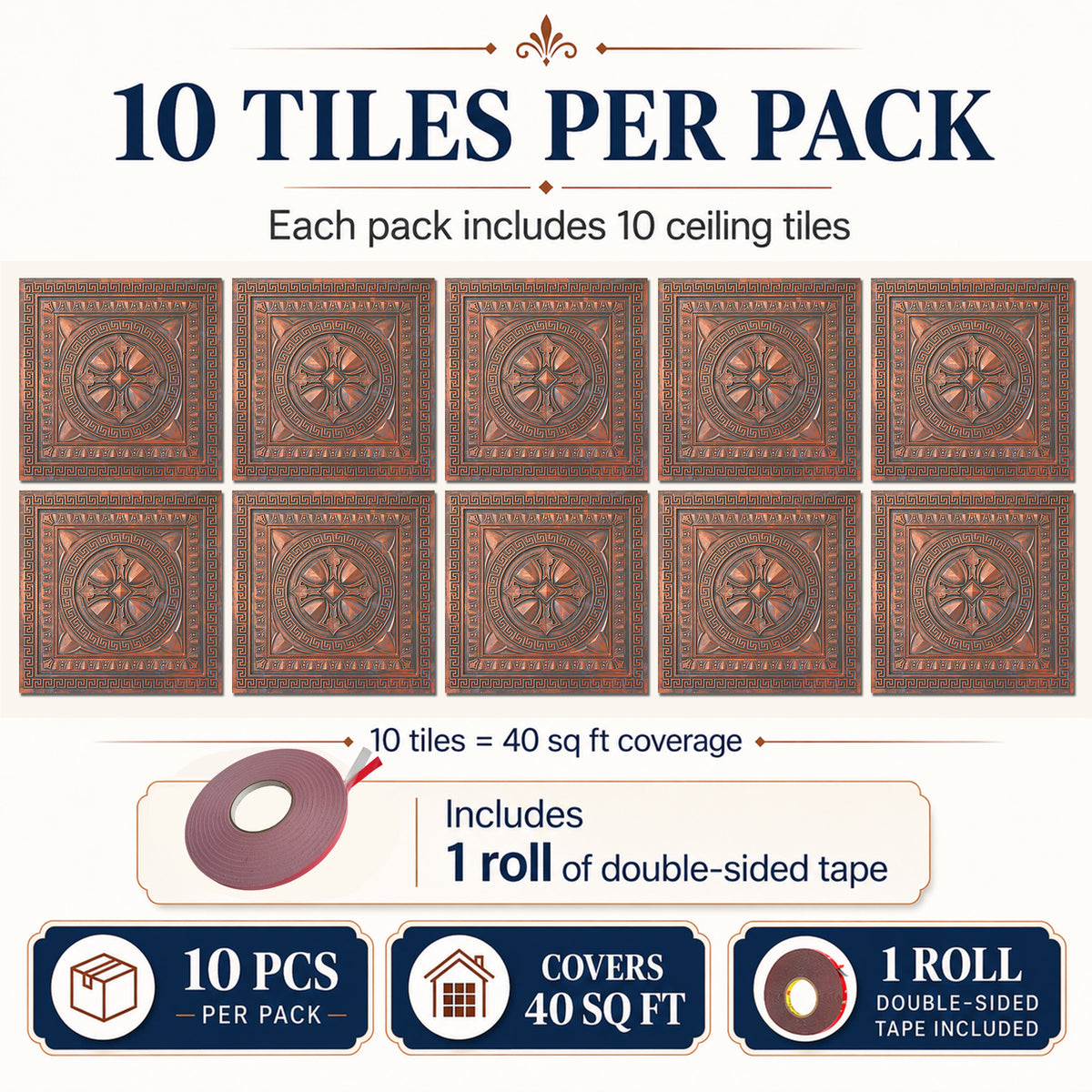PAINTSDECOR PL01 Rustic copper 10-pack coverage