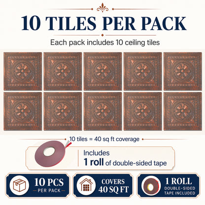 PAINTSDECOR PL01 Rustic copper 10-pack coverage