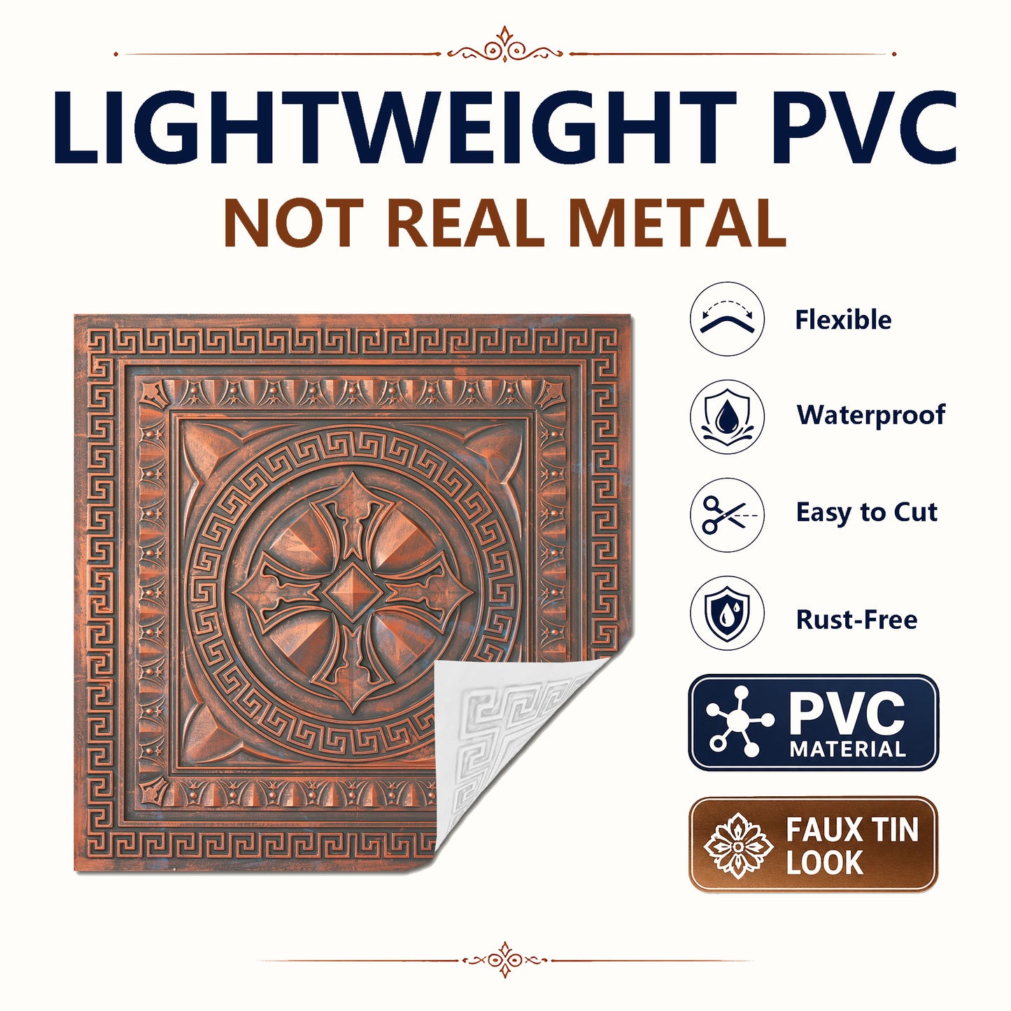 PAINTSDECOR PL01 Rustic copper PVC material