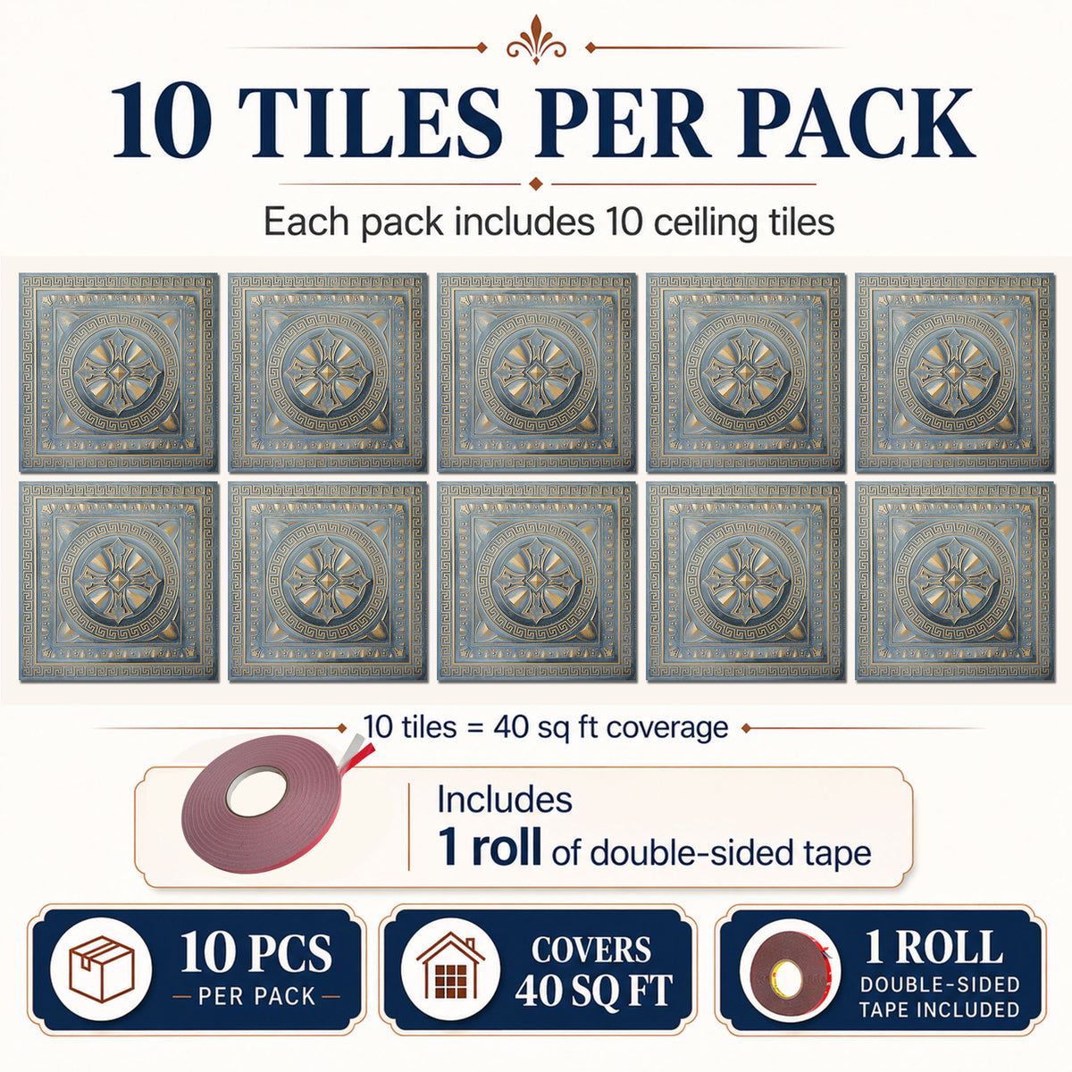 PAINTSDECOR PL01 Smoked gold 10-pack coverage