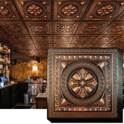 PAINTSDECOR PL01 Traditional copper ceiling tiles