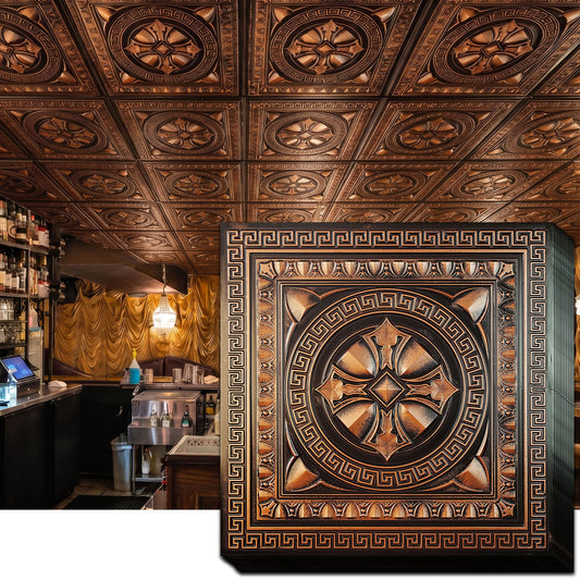 PAINTSDECOR PL01 Traditional copper ceiling tiles