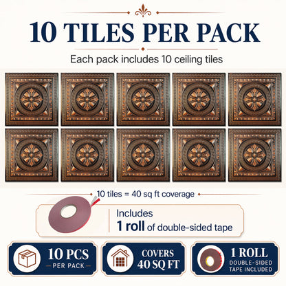 PAINTSDECOR PL01 Traditional copper 10-pack coverage