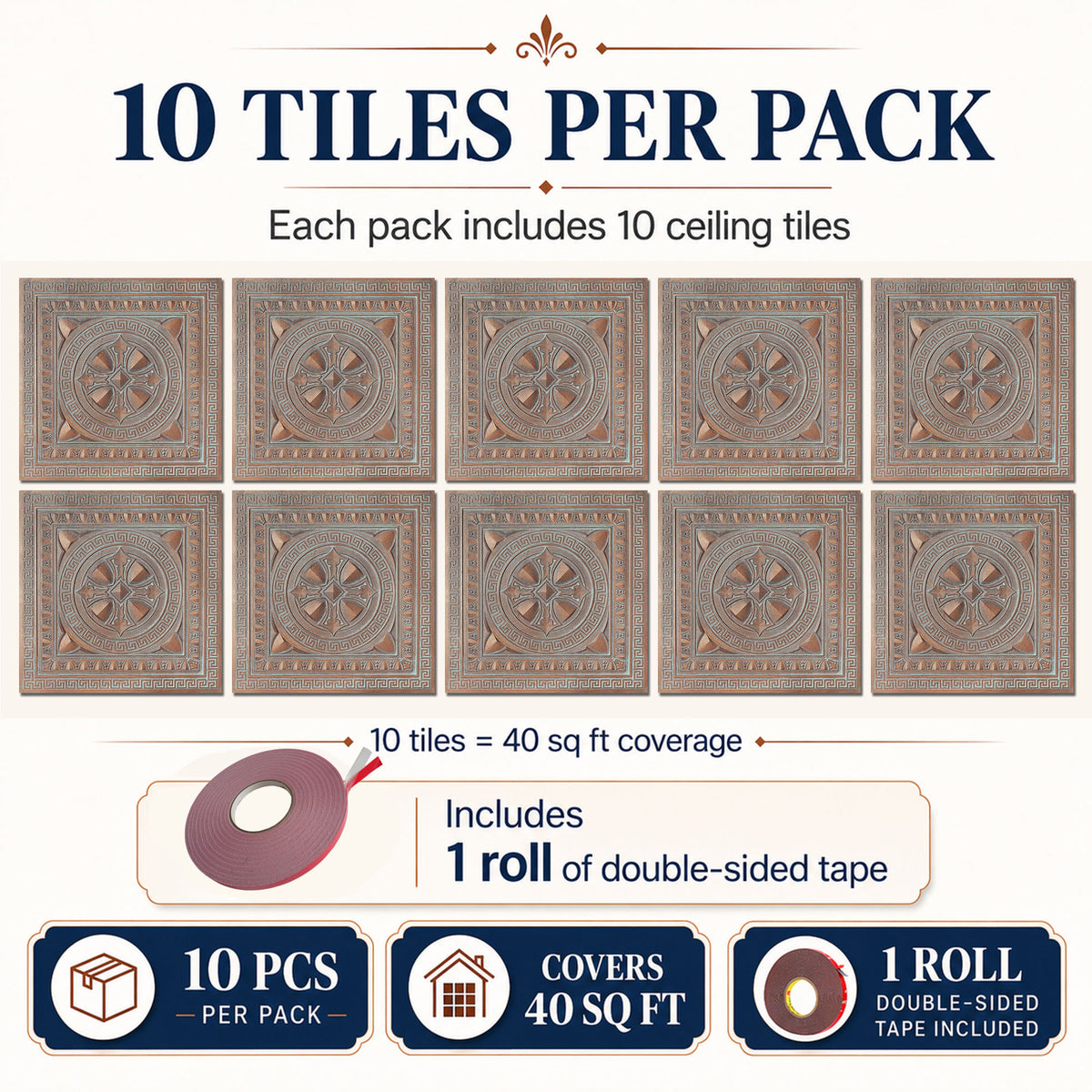 PAINTSDECOR PL01 Weathered copper 10-pack coverage
