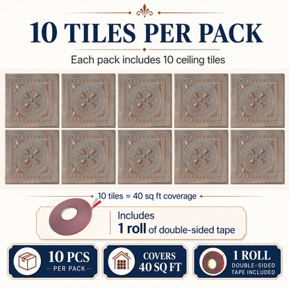 PAINTSDECOR PL01 Weathered copper 10-pack coverage