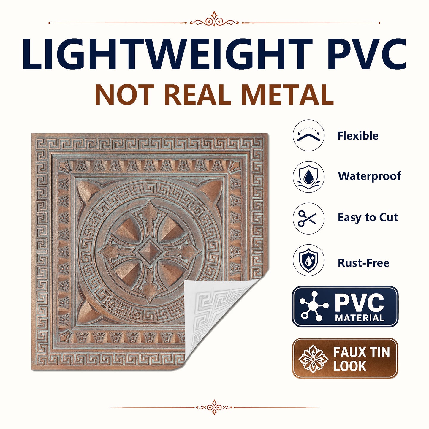 PAINTSDECOR PL01 Weathered copper PVC material