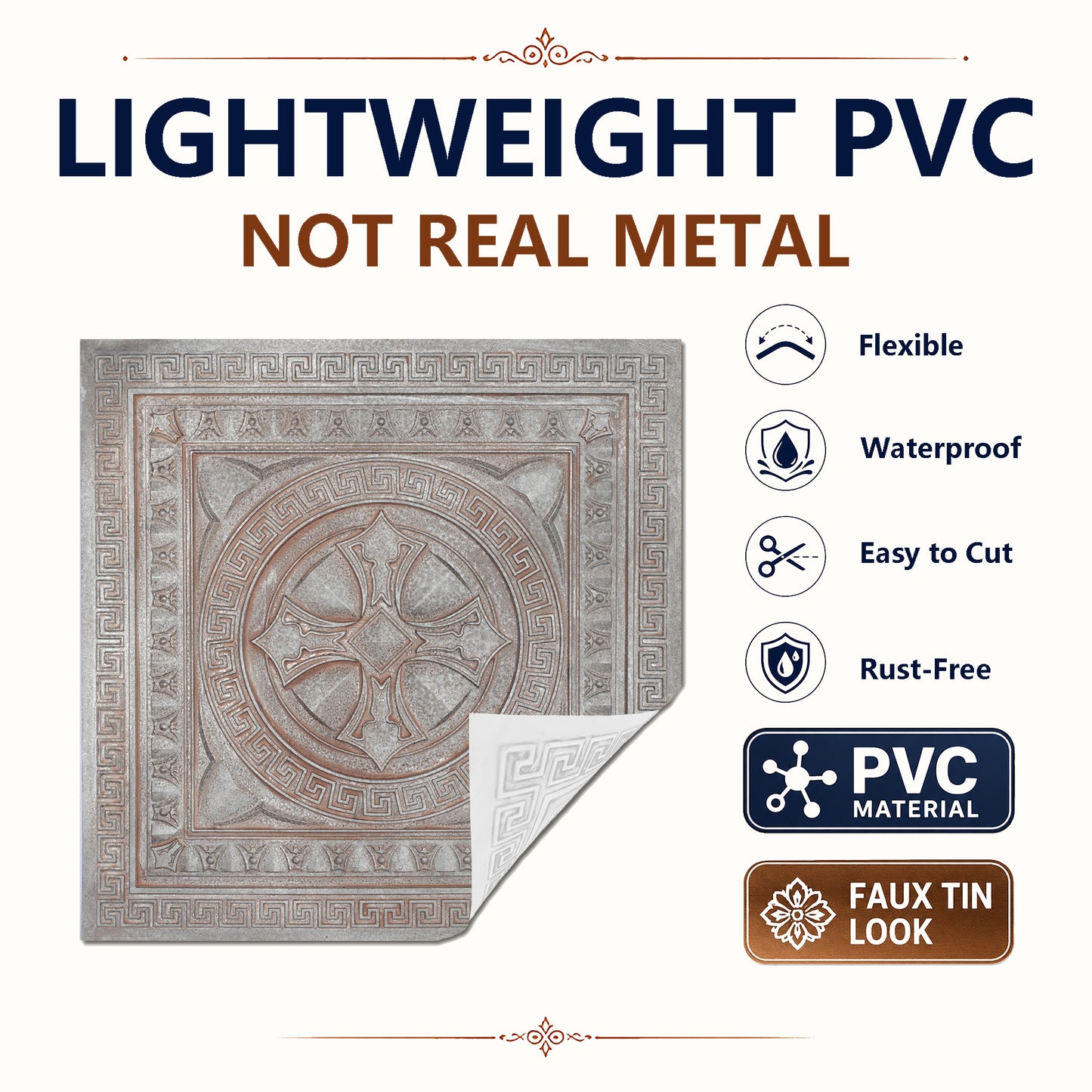 PAINTSDECOR PL01 Weathered Iron PVC material