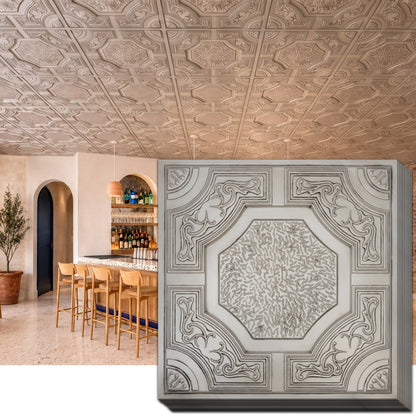PAINTSDECOR PL02 Aged white ceiling tiles