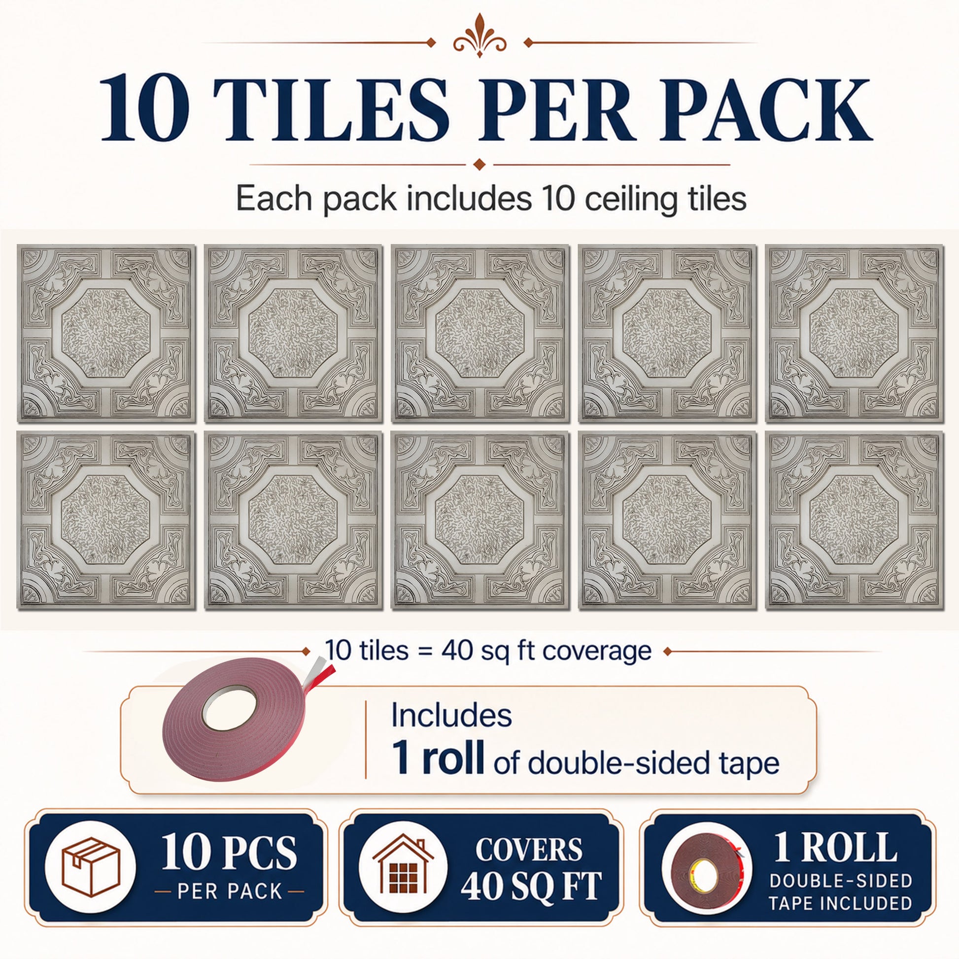 PAINTSDECOR PL02 Aged white 10-pack coverage
