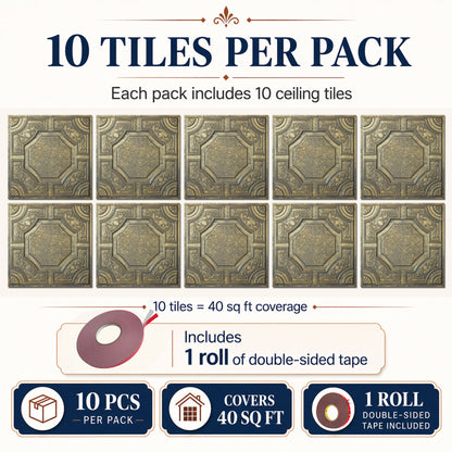 PAINTSDECOR PL02 Ancient gold 10-pack coverage