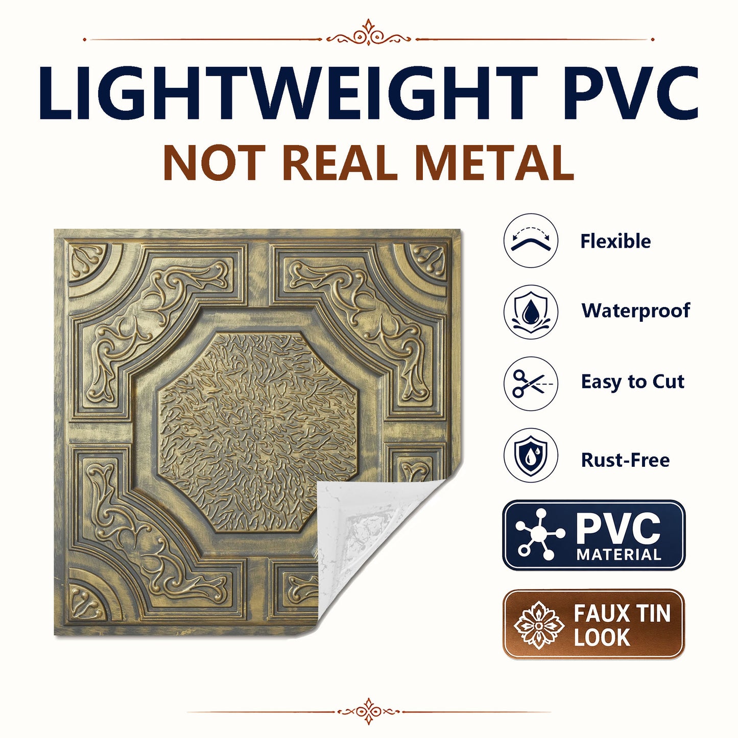 PAINTSDECOR PL02 Ancient gold PVC material
