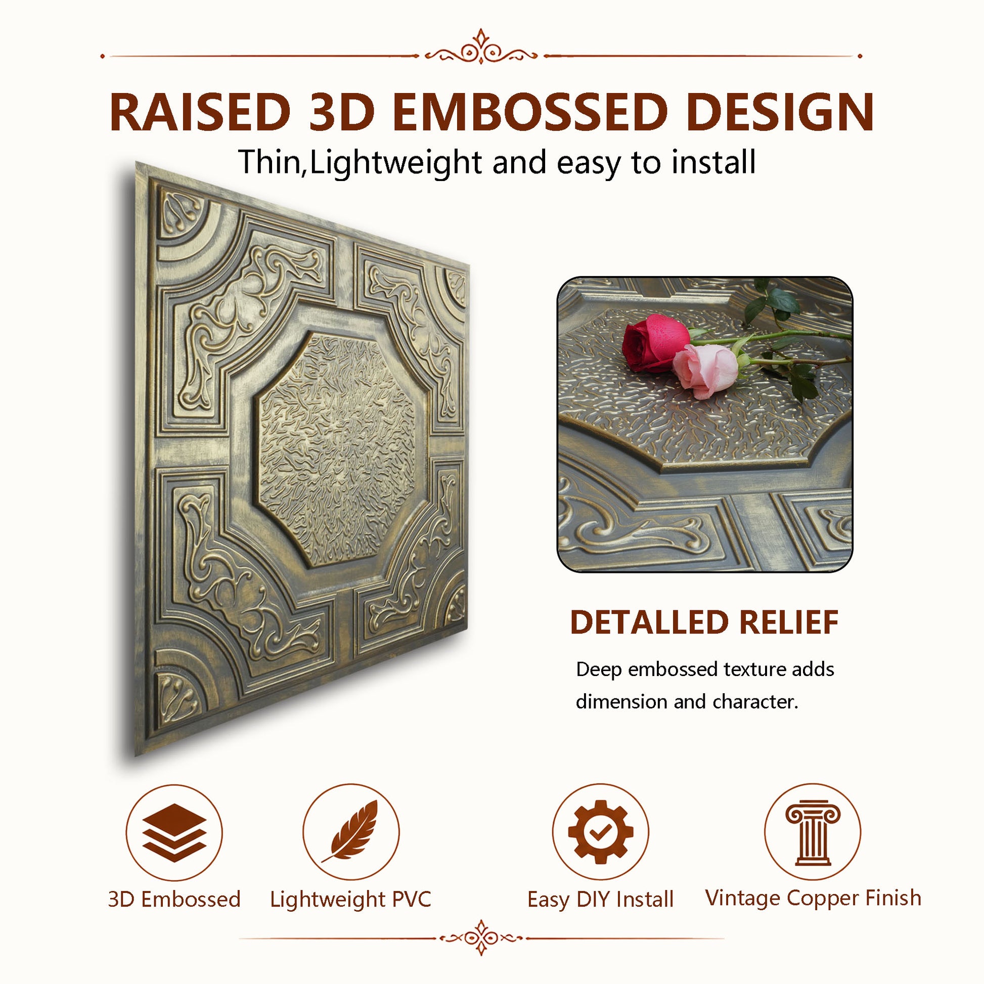 PAINTSDECOR PL02 Ancient gold tile profile