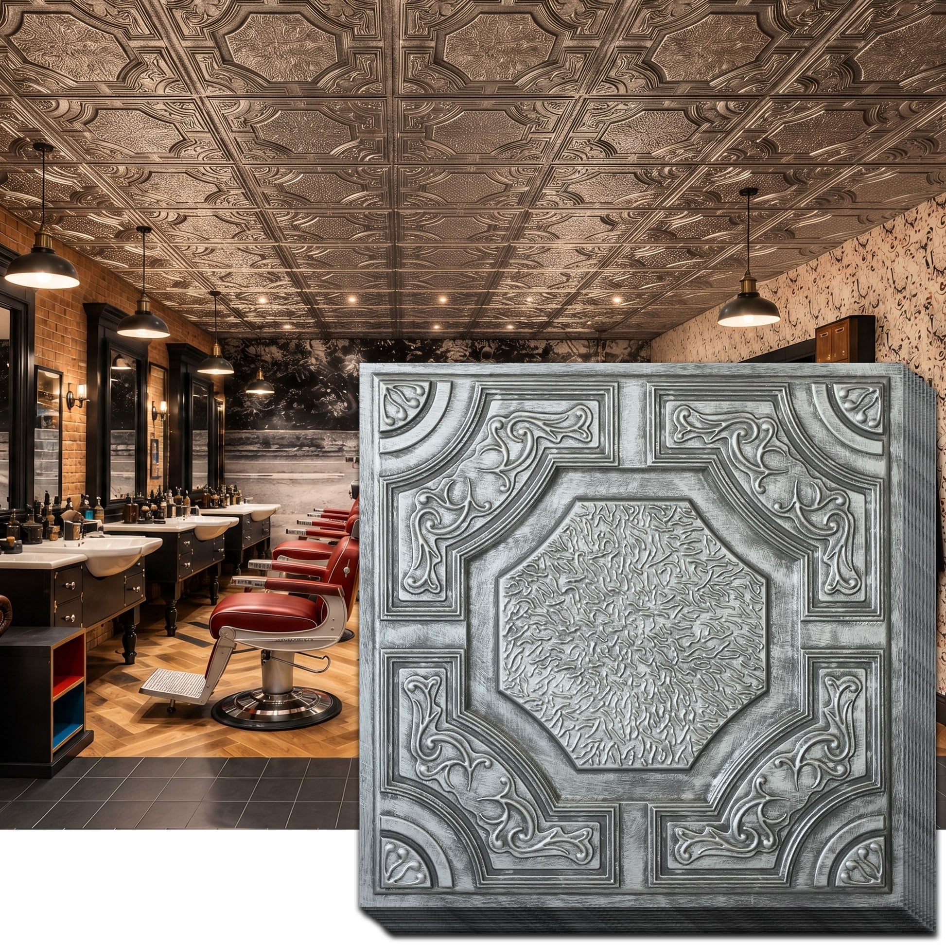 PAINTSDECOR PL02 Antique tin ceiling tiles