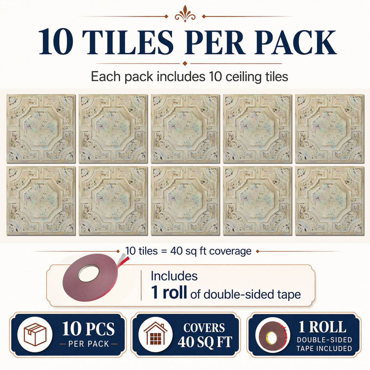 PAINTSDECOR PL02 Distress crack multicolor white 10-pack coverage