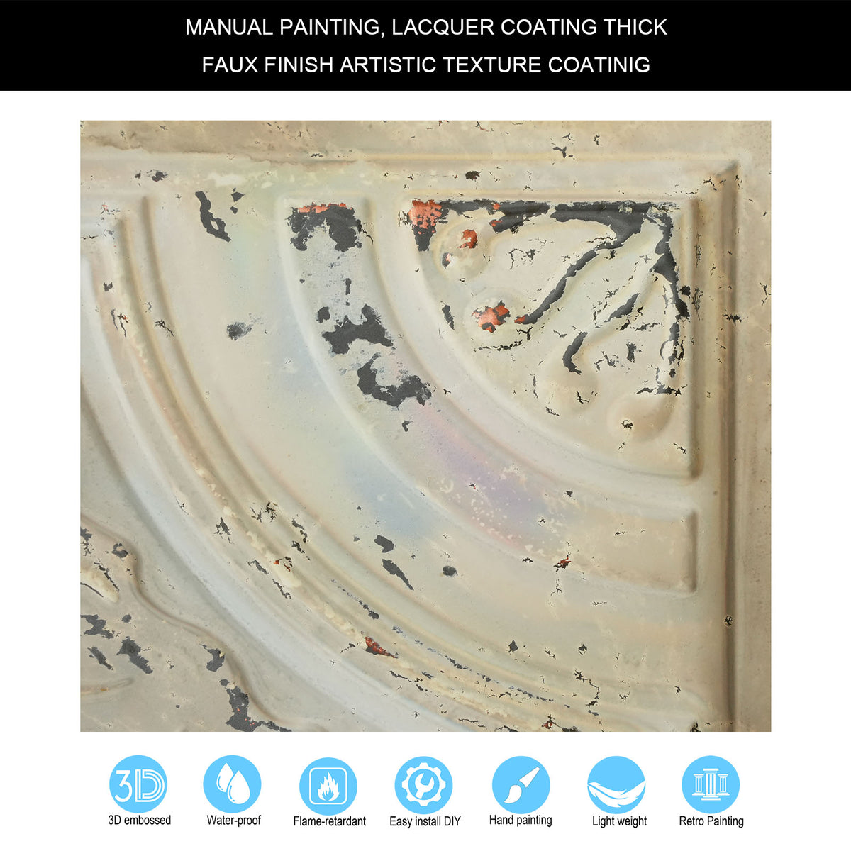 PAINTSDECOR PL02 Distress crack multicolor white product view