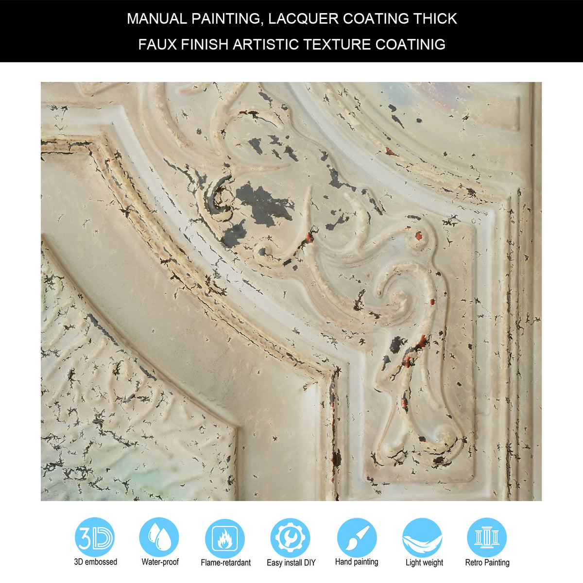 PAINTSDECOR PL02 Distress crack multicolor white media