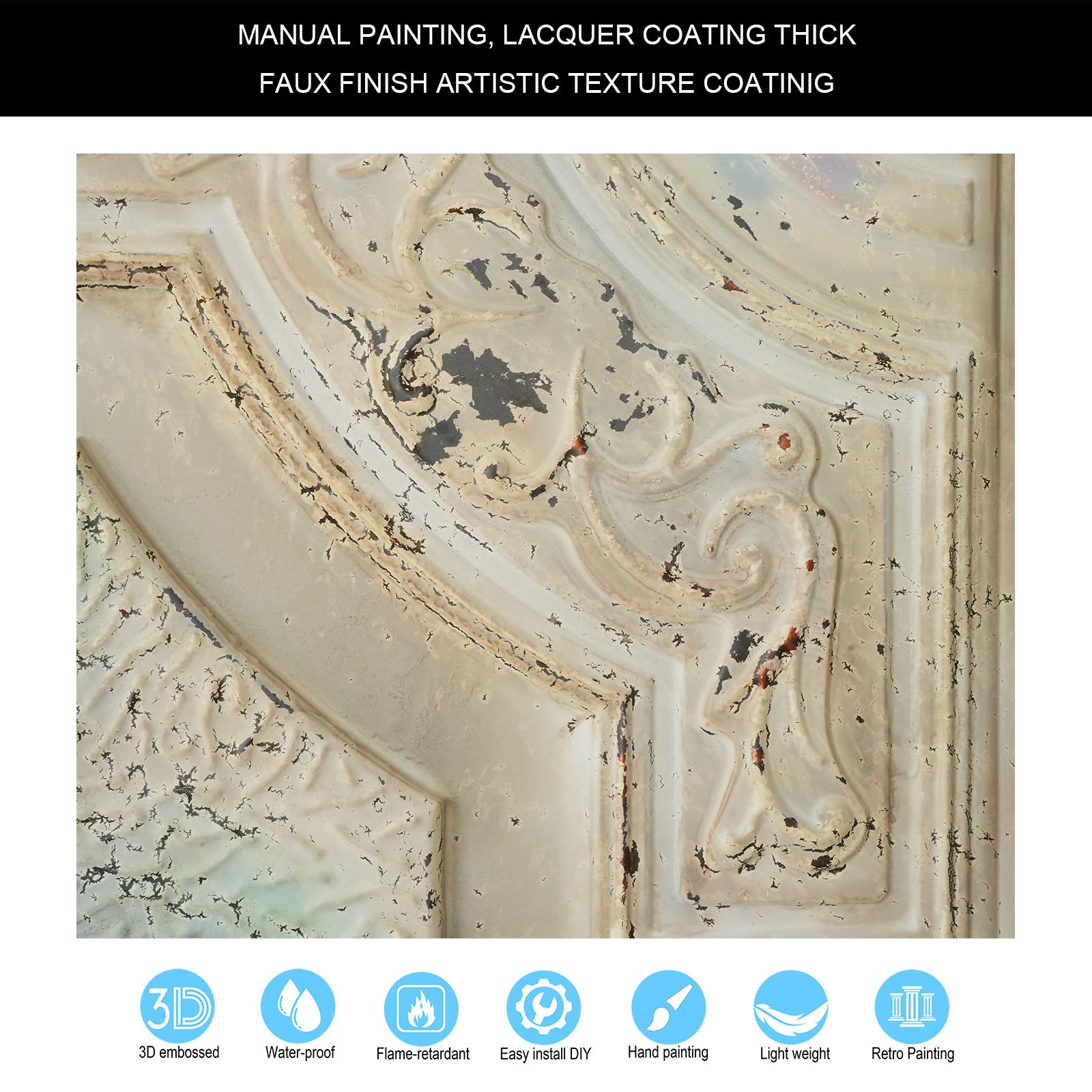 PAINTSDECOR PL02 Distress crack multicolor white media