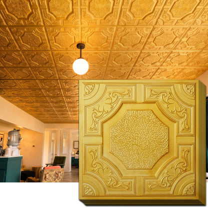 PAINTSDECOR PL02 Golden ceiling tiles