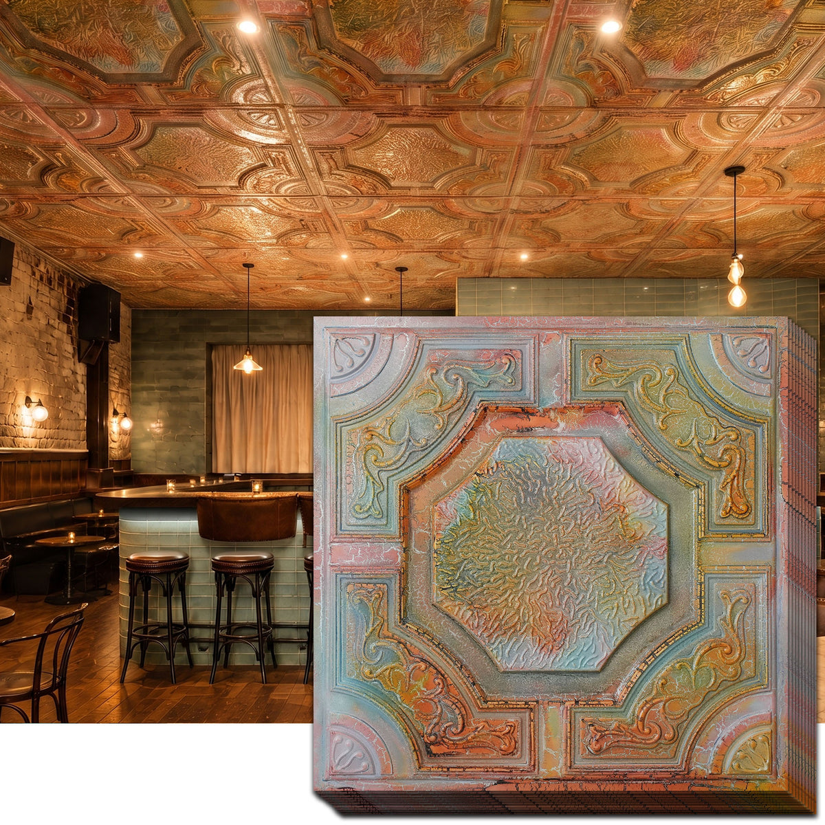 PAINTSDECOR PL02 Old World Fresco ceiling tiles