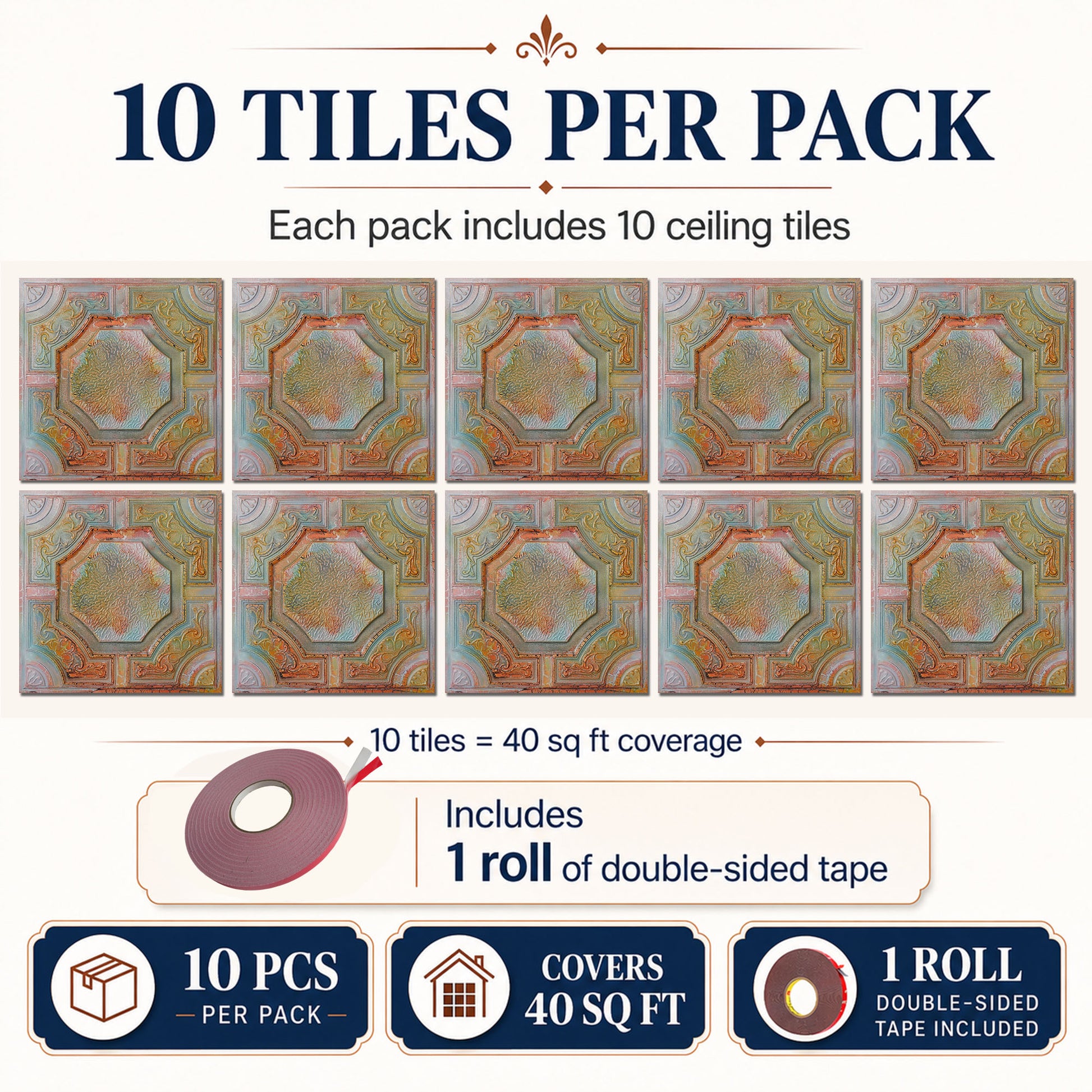 PAINTSDECOR PL02 Old World Fresco 10-pack coverage