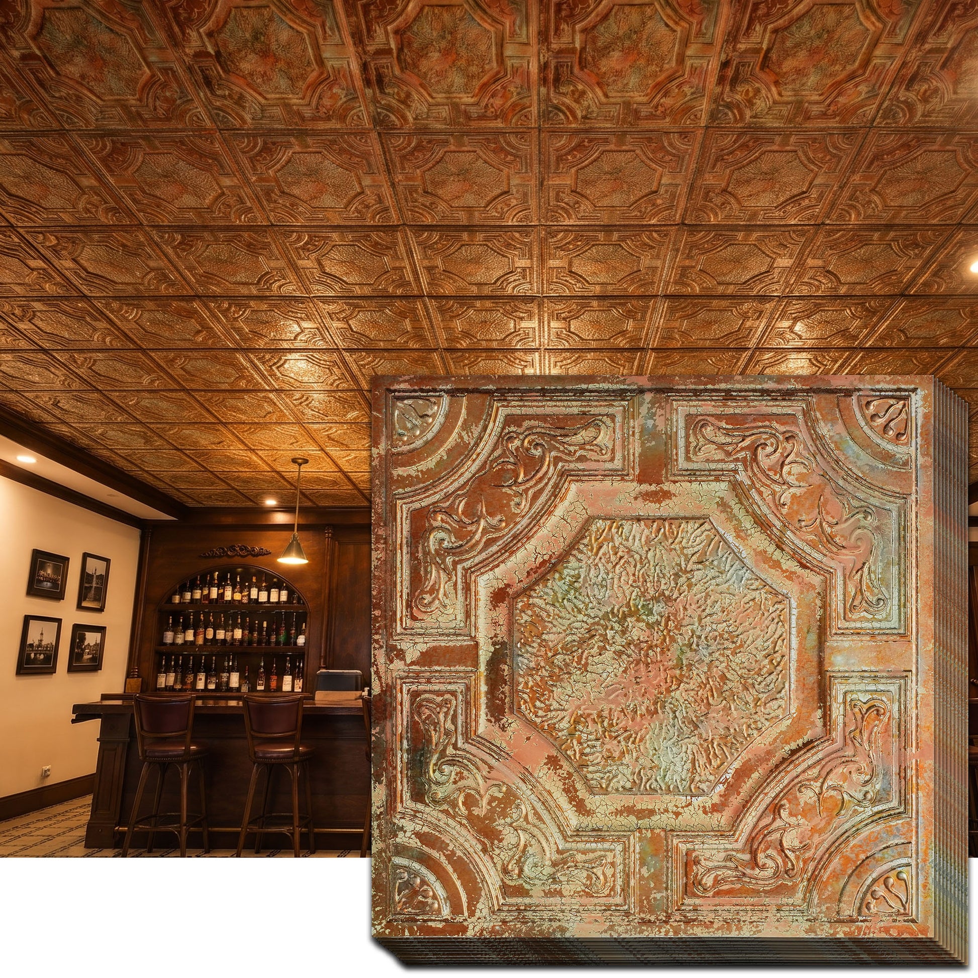 PAINTSDECOR PL02 Palazzo Clay ceiling tiles