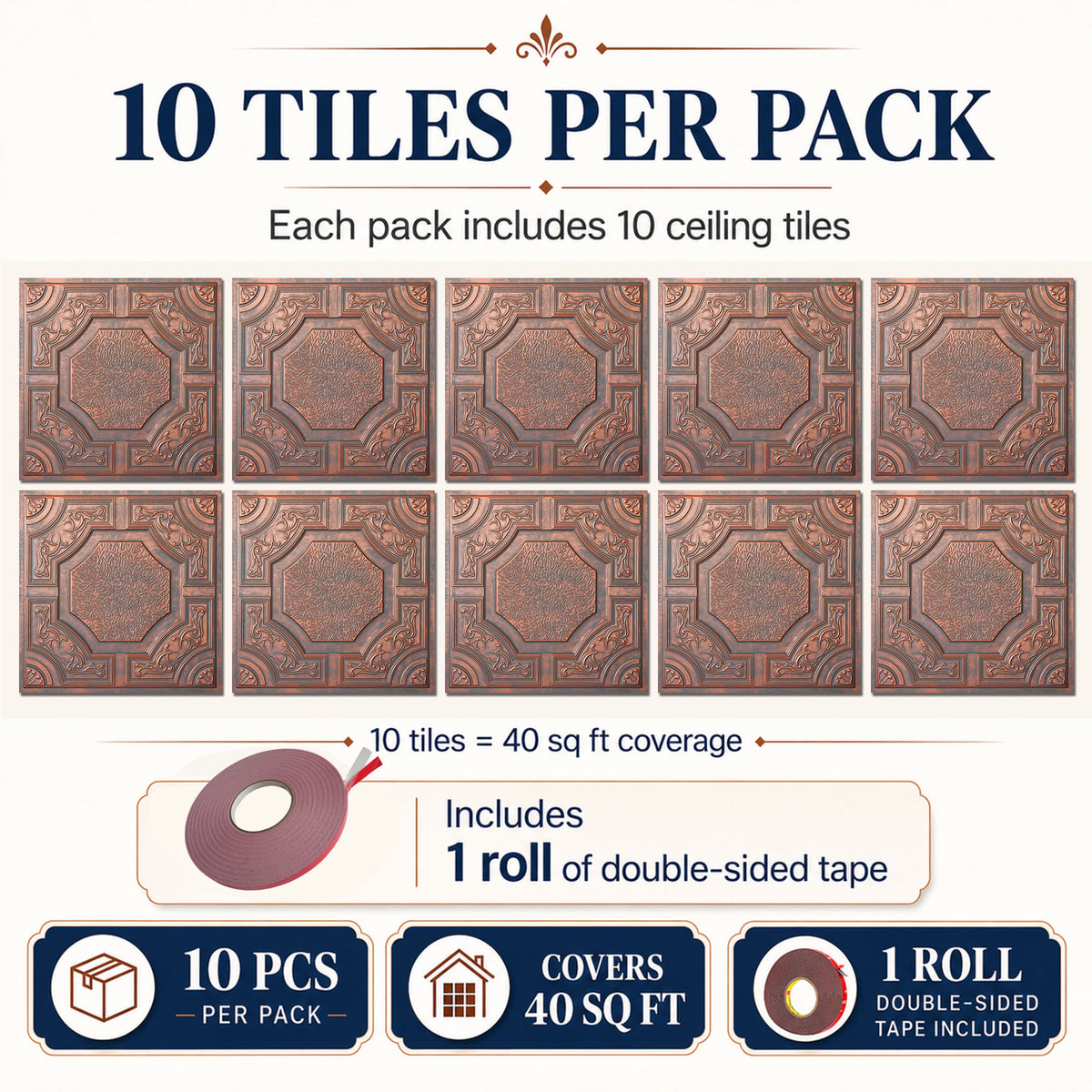 PAINTSDECOR PL02 Rustic copper 10-pack coverage