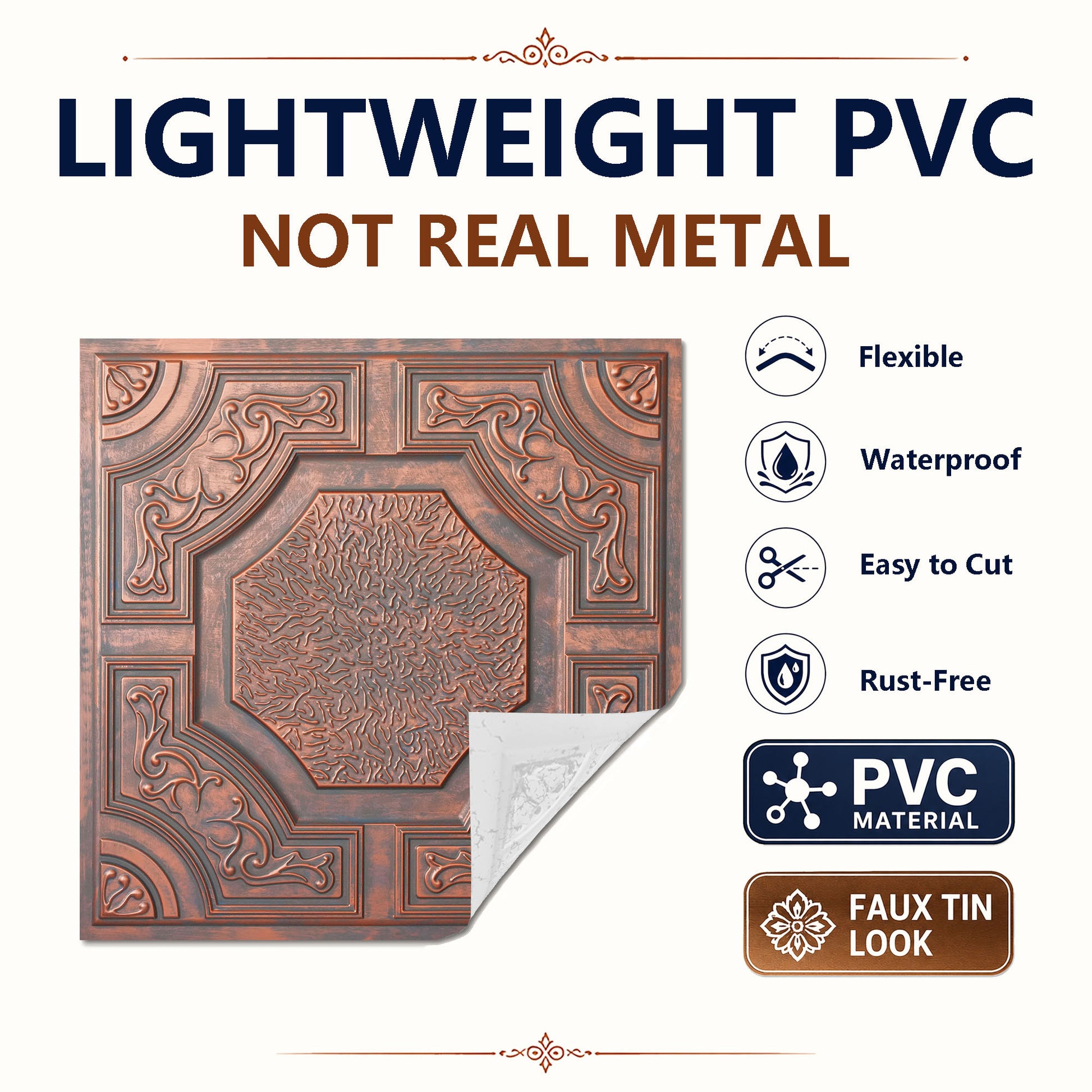 PAINTSDECOR PL02 Rustic copper PVC material