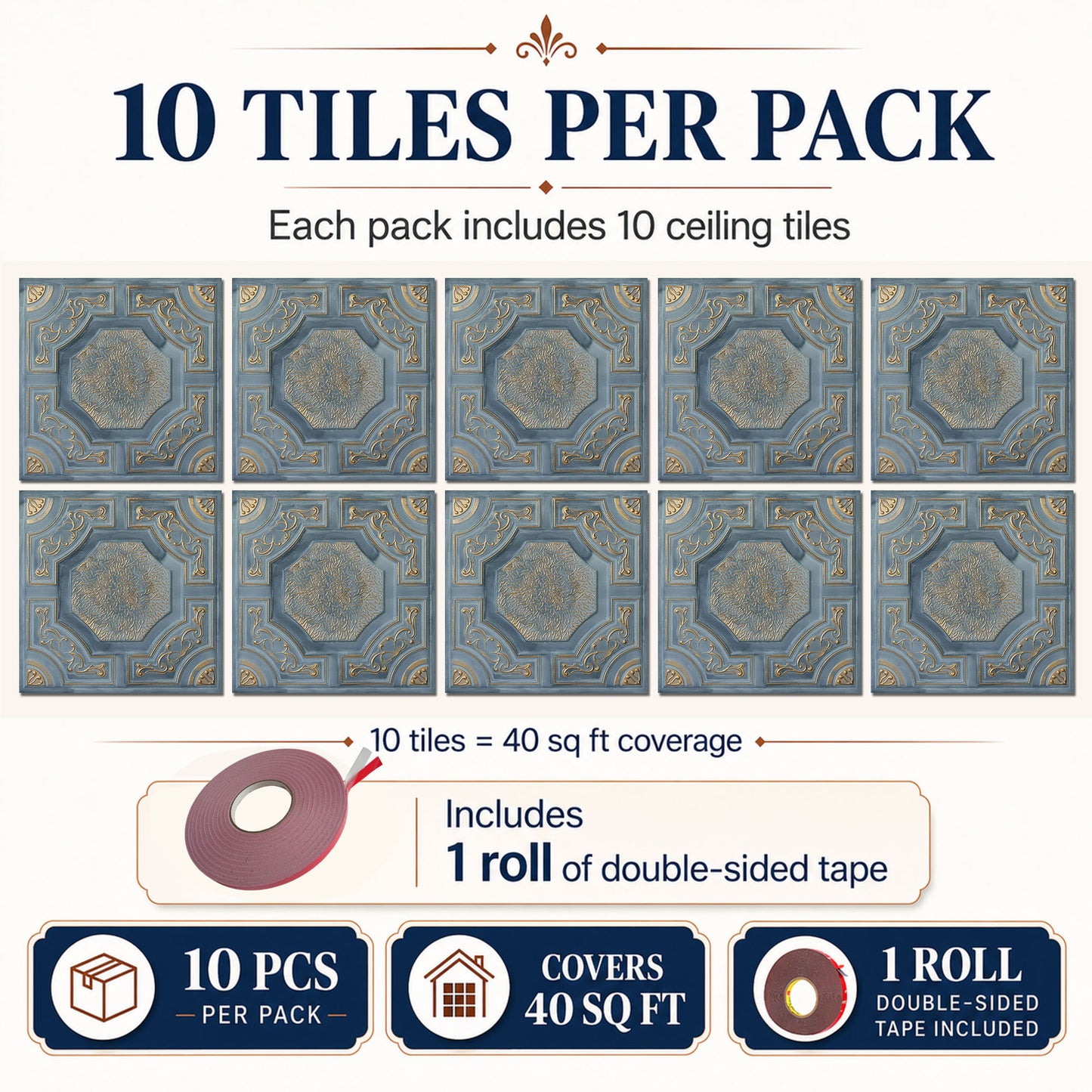 PAINTSDECOR PL02 Smoked gold 10-pack coverage