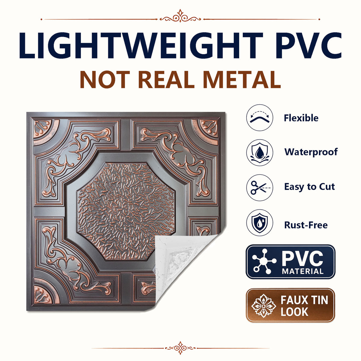 PAINTSDECOR PL02 Traditional copper PVC material