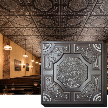 PAINTSDECOR PL02 Traditional silver ceiling tiles