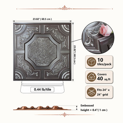 PAINTSDECOR PL02 Traditional silver tile dimensions