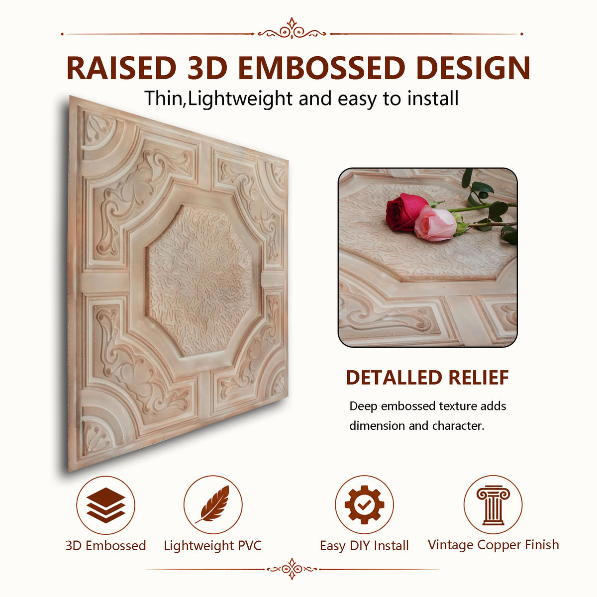 PAINTSDECOR PL02 Washed brown tile profile