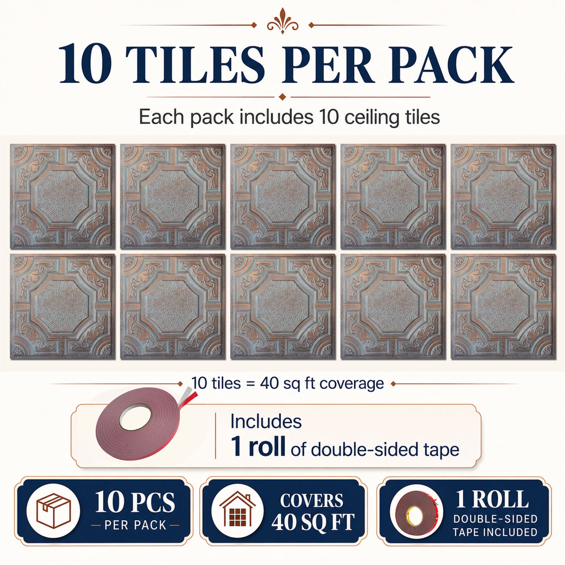 PAINTSDECOR PL02 Weathered copper 10-pack coverage